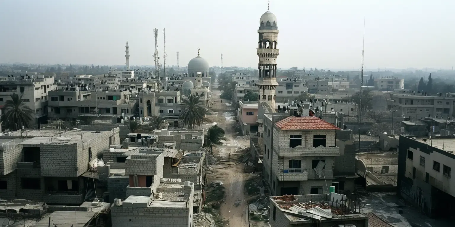 Rafah city in Gaza Strip