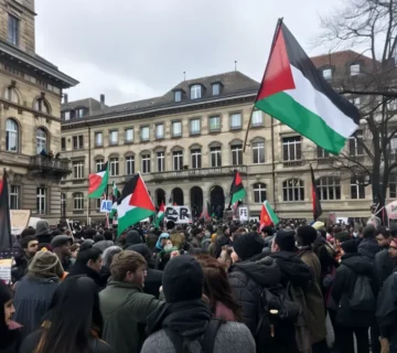 pro palestinian protests swiss