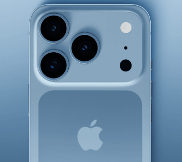 iPhone 17 Pro Max showcasing internal design with prominent camera array and edge-to-edge display