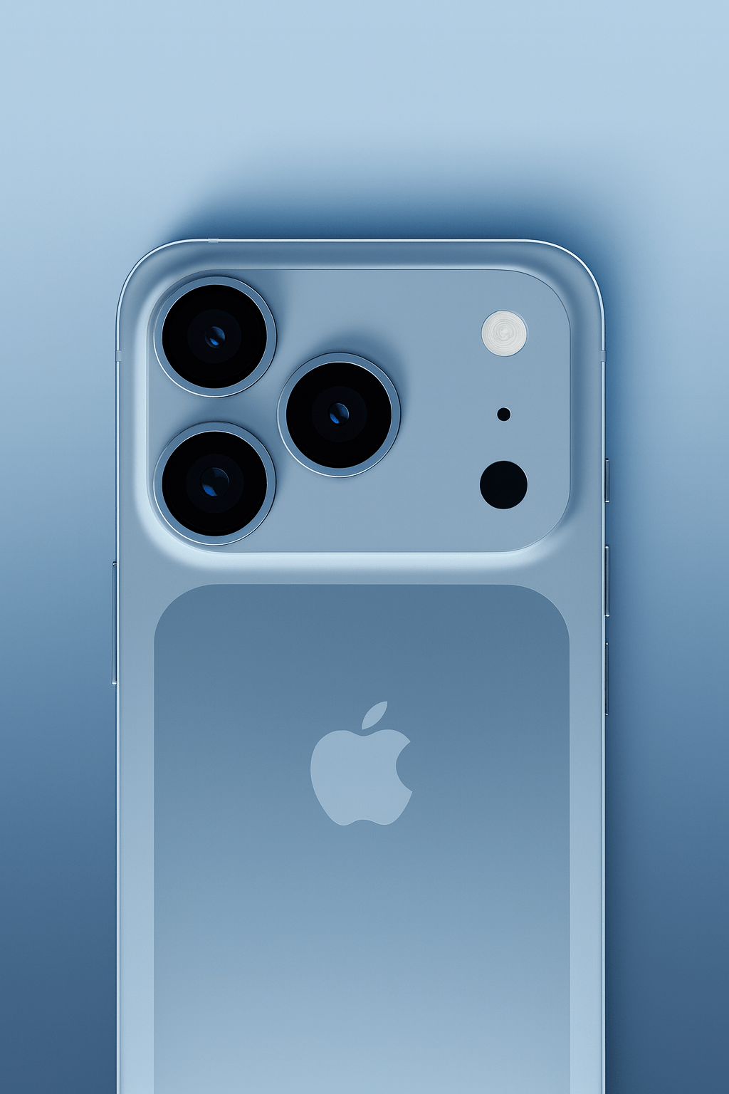iPhone 17 Pro Max showcasing internal design with prominent camera array and edge-to-edge display